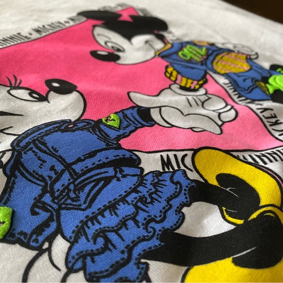 80s MINNIE & MICKEY SINGLE STITCH T-SHIRT - Picture 4 of 6